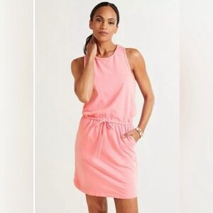 Sundry Evereve Women's Tank‎ Dress Coral Drawstring Waist  - EUC 0